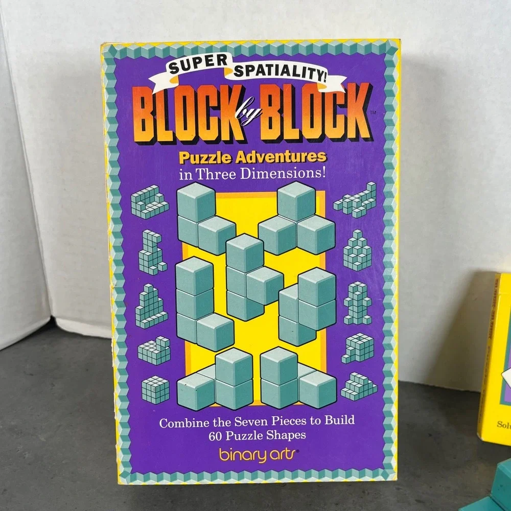 Super Spatiality Block by Block Puzzle Game Binary Arts 1995 100% Complete EUC‎